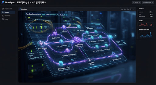 FlowSync 분산 시스템 아키텍처 시각화