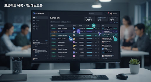 FlowSync 협업 캔버스 화면